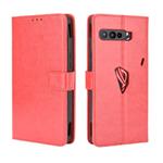 For Asus ROG Phone 3 ZS661KS Retro Crazy Horse Texture Horizontal Flip Leather Case , with Holder & Card Slots & Photo Frame(Red)
