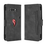 For Asus ROG Phone 3 ZS661KS Wallet Style Skin Feel Calf Pattern Leather Case ，with Separate Card Slot(Black)