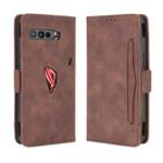 For Asus ROG Phone 3 ZS661KS Wallet Style Skin Feel Calf Pattern Leather Case ，with Separate Card Slot(Brown)