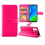 For Huawei P Smart(2020) Crazy Horse Texture Leather Horizontal Flip Protective Case with Holder & Card Slots & Wallet & Photo Frame(Magenta)