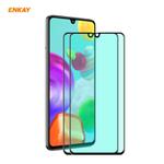 For Samsung Galaxy A41 2 PCS ENKAY Hat-Prince 0.26mm 9H 6D Curved Full Screen Eye Protection Green Film Tempered Glass Protector