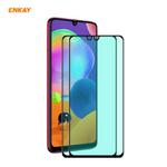 For Samsung Galaxy A31 2 PCS ENKAY Hat-Prince 0.26mm 9H 6D Curved Full Screen Eye Protection Green Film Tempered Glass Protector