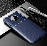 For  Xiaomi Redmi K30 Ultra Carbon Fiber Texture Shockproof TPU Case(Blue)