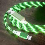 2.4A USB to 8 Pin Colorful Streamer Fast Charging Cable, Length: 1m(Green Light)
