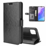For Huawei Enjoy 20 R64 Texture Single Horizontal Flip Protective Case with Holder & Card Slots & Wallet& Photo Frame(Black)