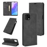 For Huawei Enjoy 20 Retro-skin Business Magnetic Suction Leather Case with Holder & Card Slots & Wallet(Black)