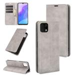 For Huawei Enjoy 20 Retro-skin Business Magnetic Suction Leather Case with Holder & Card Slots & Wallet(Grey)