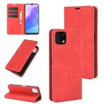 For Huawei Enjoy 20 Retro-skin Business Magnetic Suction Leather Case with Holder & Card Slots & Wallet(Red)