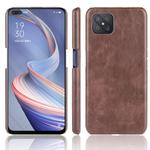 For Oppo Reno4 Z 5G/A92S Shockproof Litchi Texture PC + PU Case(Brown)