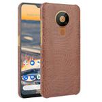 For Nokia 5.3 Shockproof Crocodile Texture PC + PU Case(Brown)