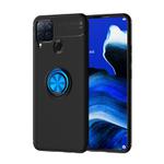 For OPPO Realme C15 Metal Ring Holder 360 Degree Rotating TPU Case(Black+Blue)