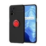 For OPPO Realme V5 Metal Ring Holder 360 Degree Rotating TPU Case(Black+Red)