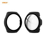 For Huawei Watch GT 2e 46mm ENKAY Hat-Prince ENK-AC8203 Full Coverage PC Frosted Case + 9H Tempered Glass Film(Black)