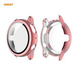 For Samsung Galaxy Watch Active 2 40mm ENKAY Hat-Prince ENK-AC8204 Full Coverage Electroplating PC Case + 9H Tempered Glass Protector(Pink)