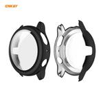 For Samsung Galaxy Watch Active 2 40mm ENKAY Electroplating PC Case + 9H Tempered Glass Film(Black)