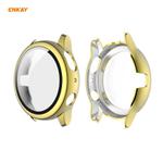 For Samsung Galaxy Watch Active 2 44mm ENKAY Hat-Prince ENK-AC8205 Full Coverage Electroplating PC Case + 9H Tempered Glass Protector(Gold)