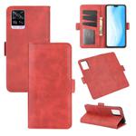 For Vivo S7 5G Dual-side Magnetic Buckle Horizontal Flip Leather Case with Holder & Card Slots & Wallet(Red)
