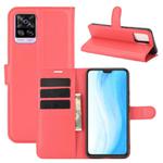 For Vivo S7 5G Litchi Texture Horizontal Flip Protective Case with Holder & Card Slots & Wallet(Red)