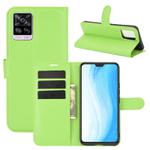 For Vivo S7 5G Litchi Texture Horizontal Flip Protective Case with Holder & Card Slots & Wallet(Green)