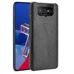 For Asus Zenfone 7 ZS670KS/ 7 Pro ZS671KS Shockproof Crocodile Texture PC + PU Case(Black)