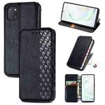 For Galaxy Note 10 Lite/A81/M60S Cubic Grid Pressed Horizontal Flip Magnetic Leather Case with Holder & Card Slots & Wallet(Black)