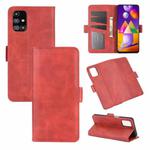 For Samsung Galaxy M31s Dual-side Magnetic Buckle Horizontal Flip Leather Case with Holder & Card Slots & Wallet(Red)