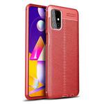 For Samsung Galaxy M31s Litchi Texture TPU Shockproof Case(Red)