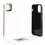 For iPhone 12 mini R64 Texture Single Vertical Flip Leather Protective Case with Card Slots & Photo Frame(White)