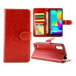 For Samsung Galaxy M01 Crazy Horse Texture Leather Horizontal Flip Protective Case with Holder & Card Slots & Wallet & Photo Frame(Brown)