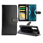 For OPPO Realme X3 / X50 Crazy Horse Texture Leather Horizontal Flip Protective Case with Holder & Card Slots & Wallet & Photo Frame(Black)