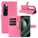 For Xiaomi Mi 10 Ultra Litchi Texture Horizontal Flip Protective Case with Holder & Card Slots & Wallet(Rose Red)