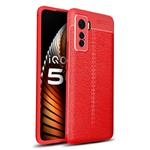 For VIVO IQOO 5 Litchi Texture TPU Shockproof Case(Red)