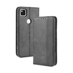 For Google Pixel 4a 4G Magnetic Buckle Retro Crazy Horse Texture Horizontal Flip Leather Case with Holder & Card Slots & Photo Frame(Black)