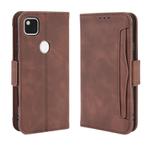 For Google Pixel 4a 4G Wallet Style Skin Feel Calf Pattern Leather Case with Separate Card Slot(Brown)