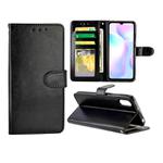 For Xiaomi Redmi 9A Crazy Horse Texture Leather Horizontal Flip Protective Case with Holder & Card Slots & Wallet & Photo Frame(Black)