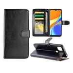 For Xiaomi Redmi 9C Crazy Horse Texture Leather Horizontal Flip Protective Case with Holder & Card Slots & Wallet & Photo Frame(Black)