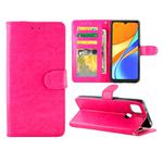 For Xiaomi Redmi 9C Crazy Horse Texture Leather Horizontal Flip Protective Case with Holder & Card Slots & Wallet & Photo Frame(Magenta)