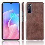 For Huawei Enjoy Z/Enjoy 20 Pro Shockproof Litchi Texture PC + PU Case(Brown)