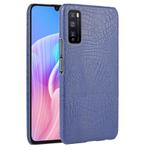 For Huawei Enjoy Z/Enjoy 20 Pro Shockproof Crocodile Texture PC + PU Case(Blue)