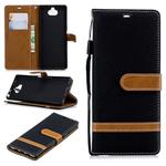 Color Matching Denim Texture Leather Case for Sony Xperia 10 / XA3, with Holder & Card Slots & Wallet & Lanyard(Black)