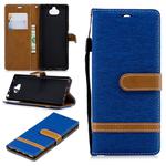 Color Matching Denim Texture Leather Case for Sony Xperia 10 / XA3,  with Holder & Card Slots & Wallet & Lanyard(Royal Blue)