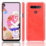 For LG K51S Shockproof Litchi Texture PC + PU Case(Red)