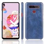 For LG K51S Shockproof Litchi Texture PC + PU Case(Blue)