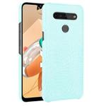 For LG K41S Shockproof Crocodile Texture PC + PU Case(Light green)