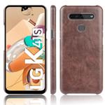 For LG K41S Shockproof Litchi Texture PC + PU Case(Brown)