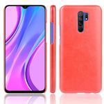 For Xiaomi Redmi 9 Shockproof Litchi Texture PC + PU Case(Red)