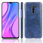 For Xiaomi Redmi 9 Shockproof Litchi Texture PC + PU Case(Blue)