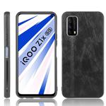 For Vivo Z1x Shockproof Sewing Cow Pattern Skin PC + PU + TPU Case(Black)