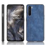 For OnePlus Nord Shockproof Sewing Cow Pattern Skin PC + PU + TPU Case(Blue)