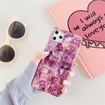 For iPhone 12 Pro Max TPU Smooth Marbled IMD Mobile Phone Case(Purple Stone F10)